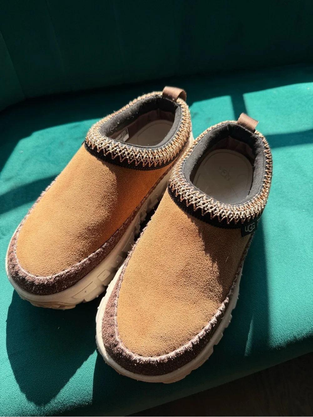 UGG Chestnut Suede Cozy Slip-On Sneakers